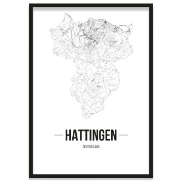 Stadtposter Hattingen Bilderrahmen