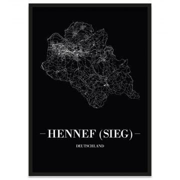 Stadtposter Hennef (Sieg) Stadtplan