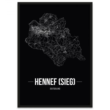 Stadtposter Hennef (Sieg) Stadtplan