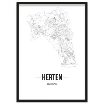 Herten Stadtposter gerahmt