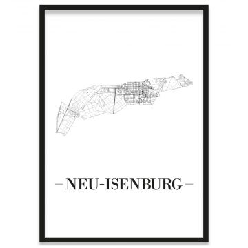 Stadtposter Neu-Isenburg gerahmt