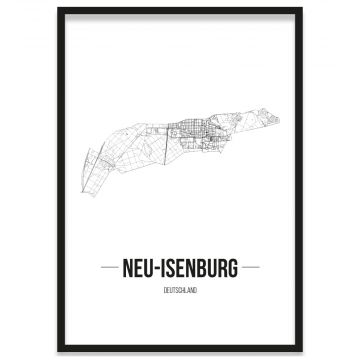 Stadtposter Neu-Isenburg mit Bilderrahmen