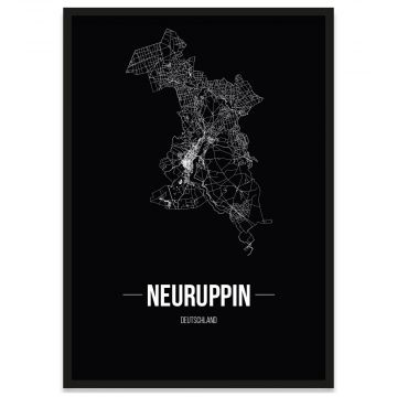 Stadtposter Neuruppin - black