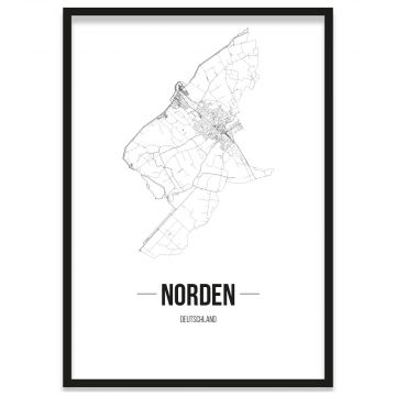 Stadtposter Norden Bilderrahmen