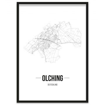 Stadtposter Olching Bilderrahmen