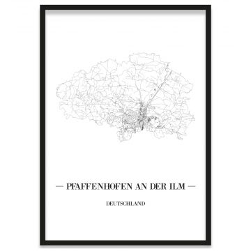 Stadtposter Pfaffenhofen an der Ilm Bilderrahmen