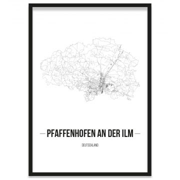 Stadtposter Pfaffenhofen an der Ilm Rahmen 