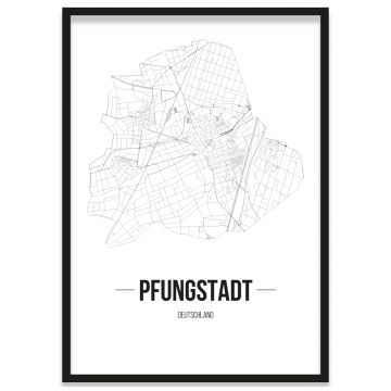 Stadtposter Pfungstadt mit Bilderrahmen