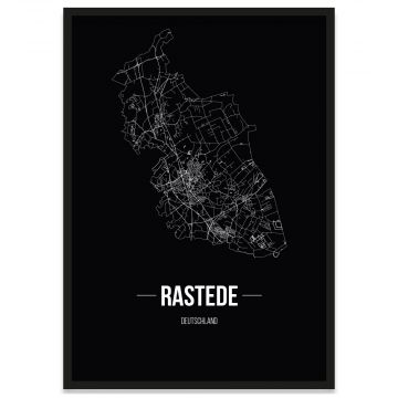 Stadtposter Rastede - black