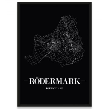 Stadtposter Rödermark - black