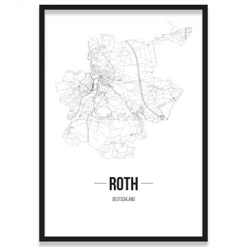Stadtposter Roth Rahmen