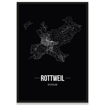 Stadtposter Rottweil - black