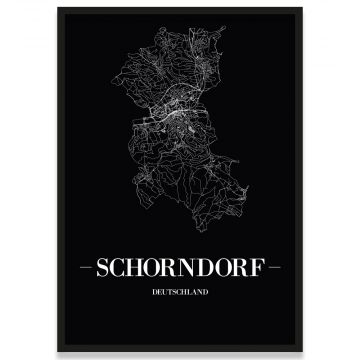 Stadtposter Schorndorf - black