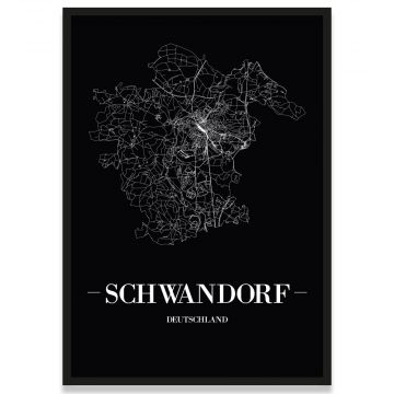 Poster Schwandorf Straßennetz