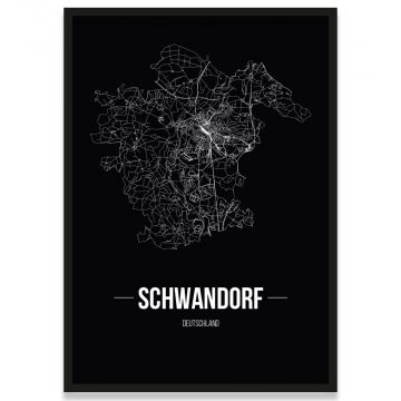 Poster Schwandorf Stadtplan