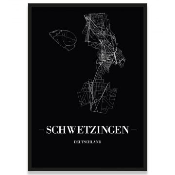 Poster Schwetzingen mit Rahmen