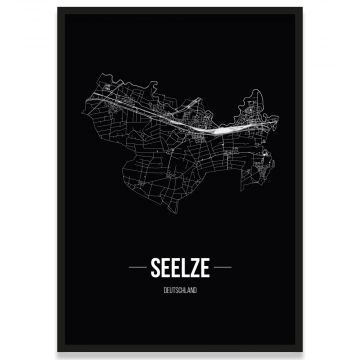 Stadtposter Seelze mit Straßennetz