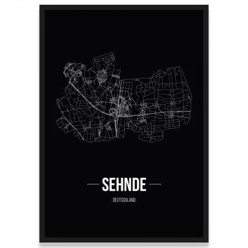Sehnde Poster mit Stadtplan