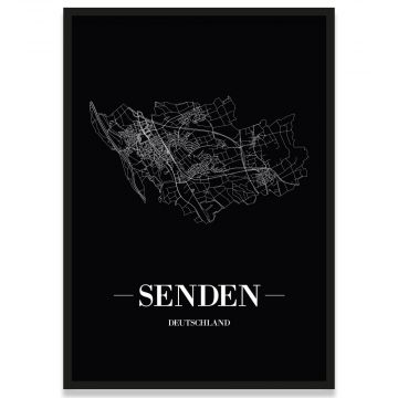 Stadtposter Senden mit Rahmen