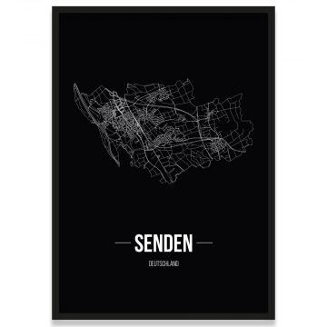 Stadtposter Senden mit Stadtplan