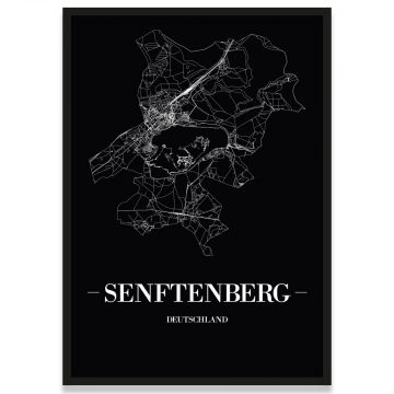 Stadtposter Senftenberg mit Rahmen