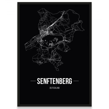 Stadtposter Senftenberg mit Stadtplan
