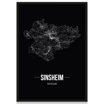 Stadtposter Sinsheim Rahmen