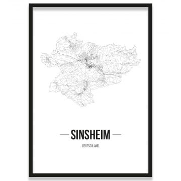 Stadtposter Sinsheim Rahmen