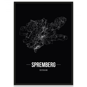 Poster Spremberg Stadtplan