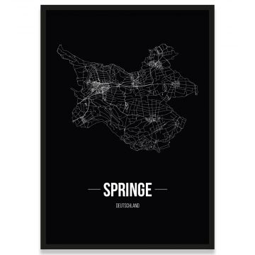 Stadtposter Springe mit Stadtplan