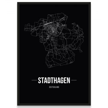 Stadtposter Stadthagen Rahmen