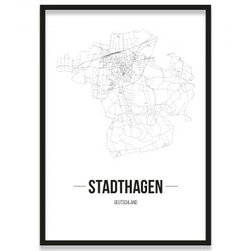 Stadtposter Stadthagen Bilderrahmen