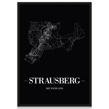 Stadtposter Strausberg mit Rahmen