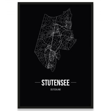 Stutensee Stadtposter Stadtplan