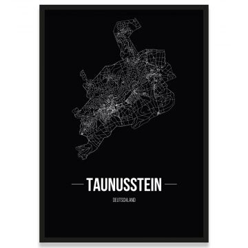 Taunusstein Stadtposter Straßenplan