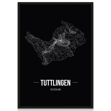 Poster Tuttlingen mit Stadtplan