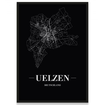 Stadtposter Uelzen mit Rahmen