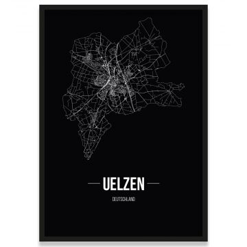 Stadtposter Uelzen mit Stadtplan