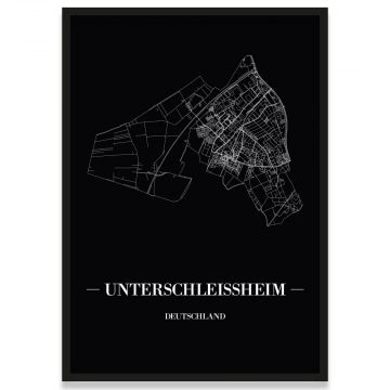 Poster Unterschleissheim mit Rahmen