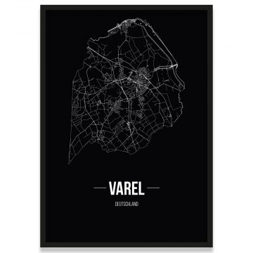 Varel Stadtposter mit Stadtplan