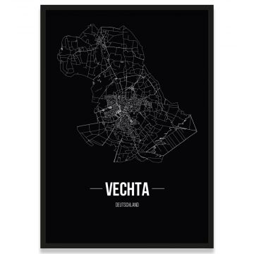 Vechta Poster mit Stadtplan