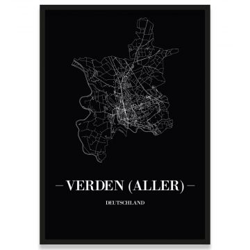 Stadtposter Verden mit Bilderrahmen