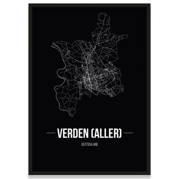Stadtposter Verden mit Stadtplan