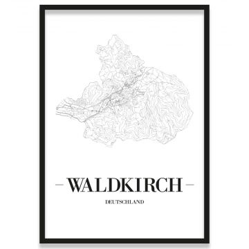 Waldkirch gerahmtes Poster