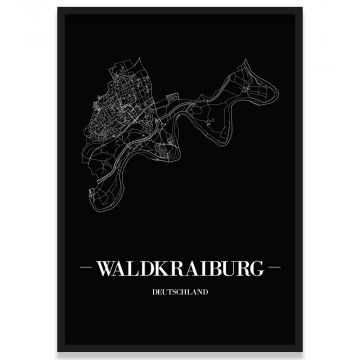 Stadtposter Waldkirch Straßennetz