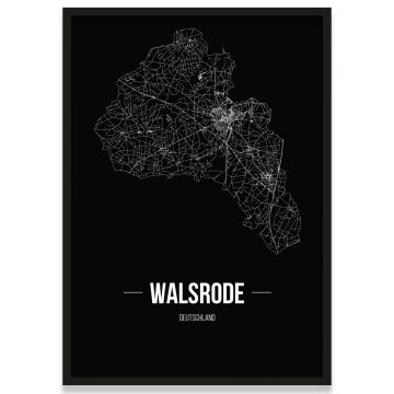 Poster mit Stadtplan Walsrode