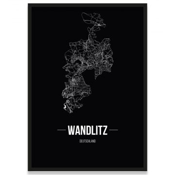 Wandlitz Poster mit Stadtplan