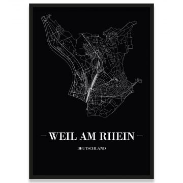 Weil am Rhein Poster mit Rahmen
