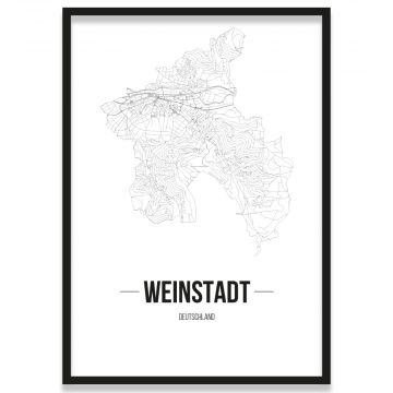 Stadtposter Weinstadt Bilderrahmen