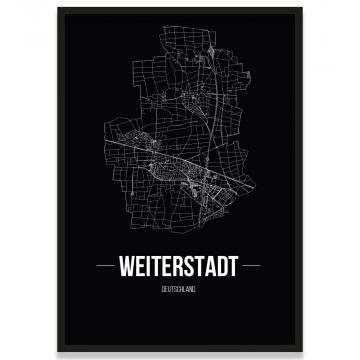 Stadtposter Weiterstadt mit Stadtplan
